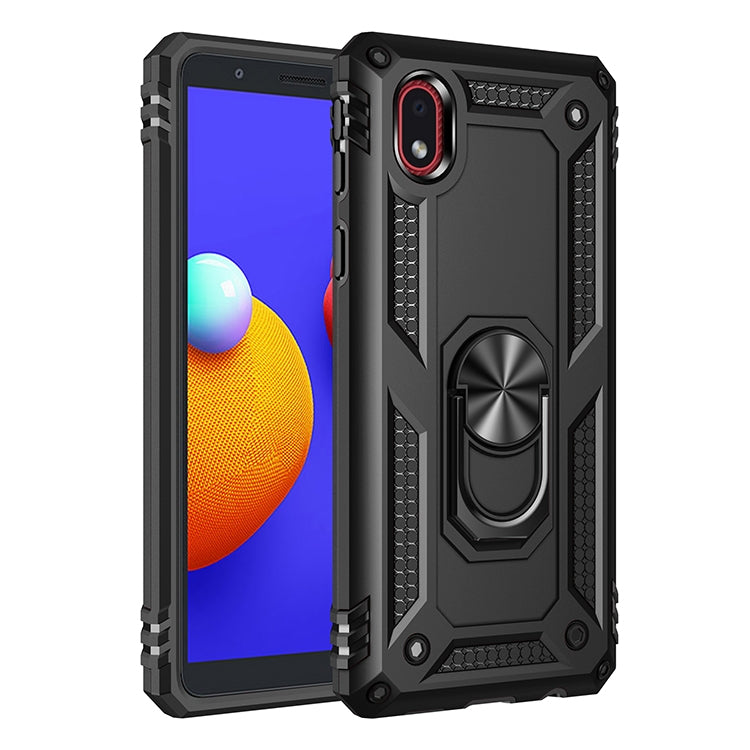 For Samsung Galaxy M01 Core Shockproof TPU + PC Protective Case with 360 Degree Rotating Holder