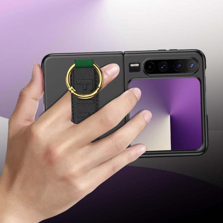 For Huawei Pura X GKK Ultra-thin Full Coverage Phone Flip Case with Wristband