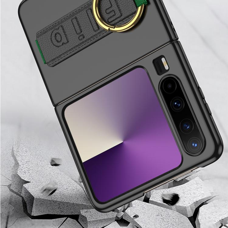 For Huawei Pura X GKK Ultra-thin Full Coverage Phone Flip Case with Wristband
