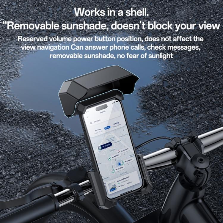 Yesido C331 360 Degree Adjustment Mechanical Locking Bicycle Phone Holder - Black