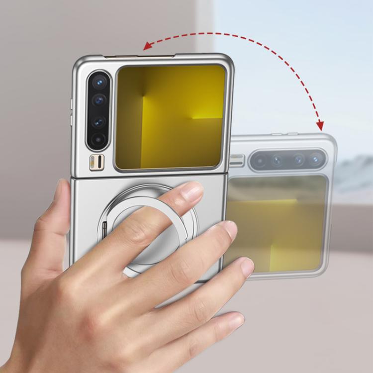 For Huawei Pura X GKK Ultra-thin Full Cover Magnetic Phone Case with Rotating Bracket