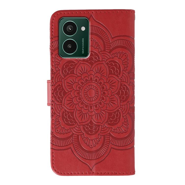 For HMD Pulse Pro Sun Mandala Embossing Pattern Phone Leather Case