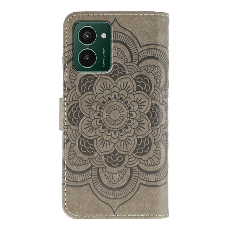 For HMD Pulse Pro Sun Mandala Embossing Pattern Phone Leather Case