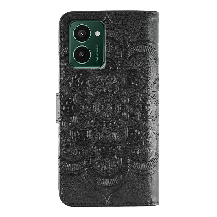 For HMD Pulse Pro Sun Mandala Embossing Pattern Phone Leather Case