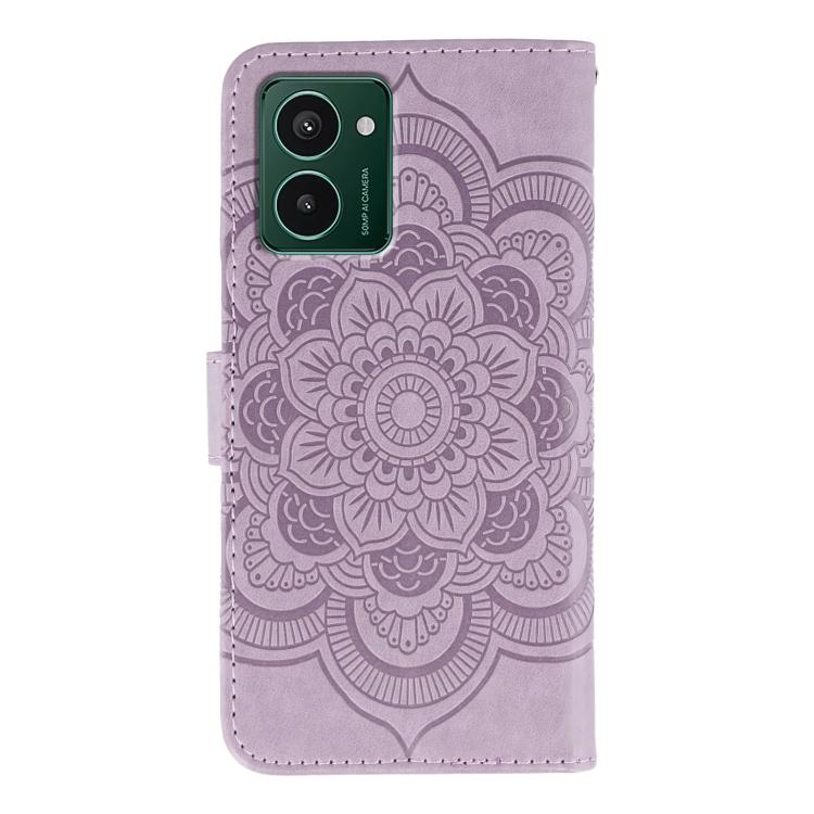 For HMD Pulse Pro Sun Mandala Embossing Pattern Phone Leather Case