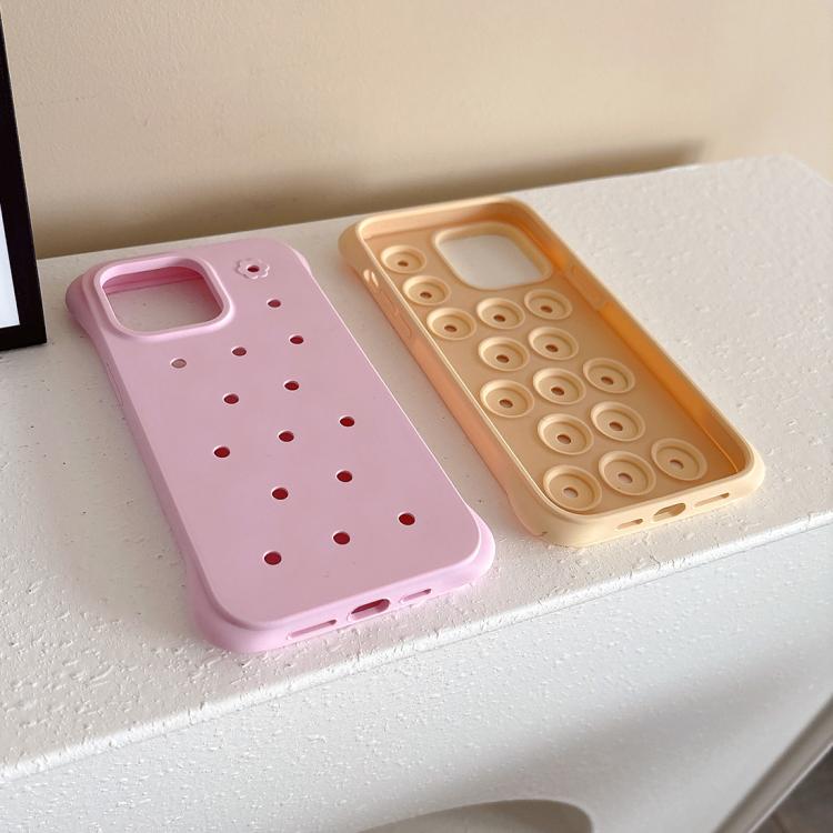 For iPhone 16 Pro Max Solid Color Holes Heat Dissipation PC Shockproof Phone Case