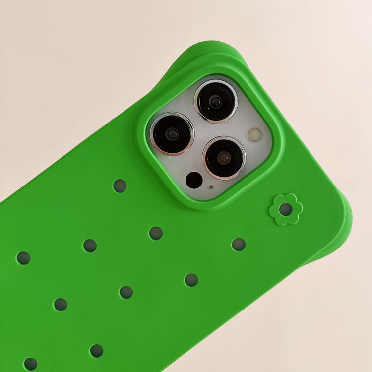 For iPhone 13 Pro Solid Color Holes Heat Dissipation PC Shockproof Phone Case