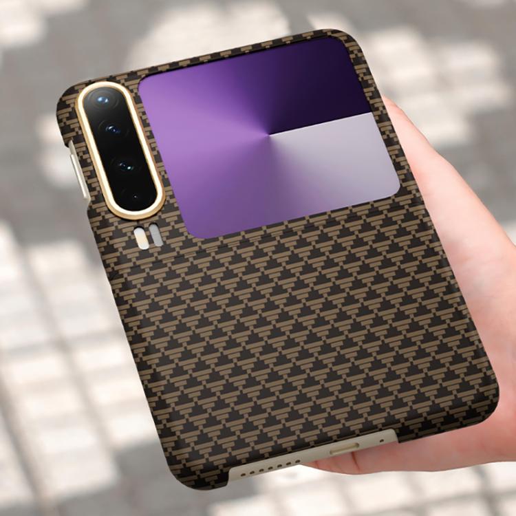 For Huawei Pura X Metal Frame Nanofiber MagSafe Magnetic Phone Case