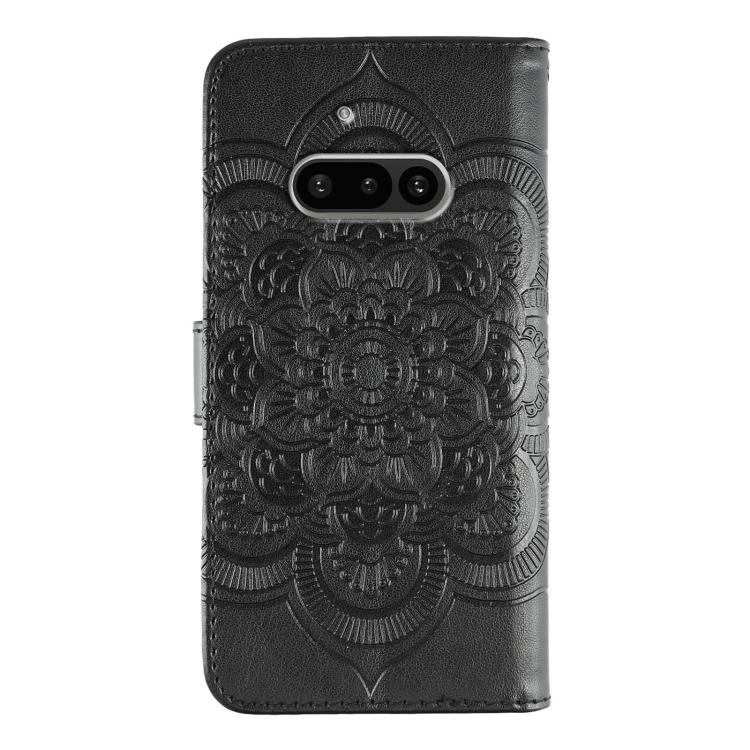 For Nothing Phone 3a Sun Mandala Embossing Pattern Phone Leather Case