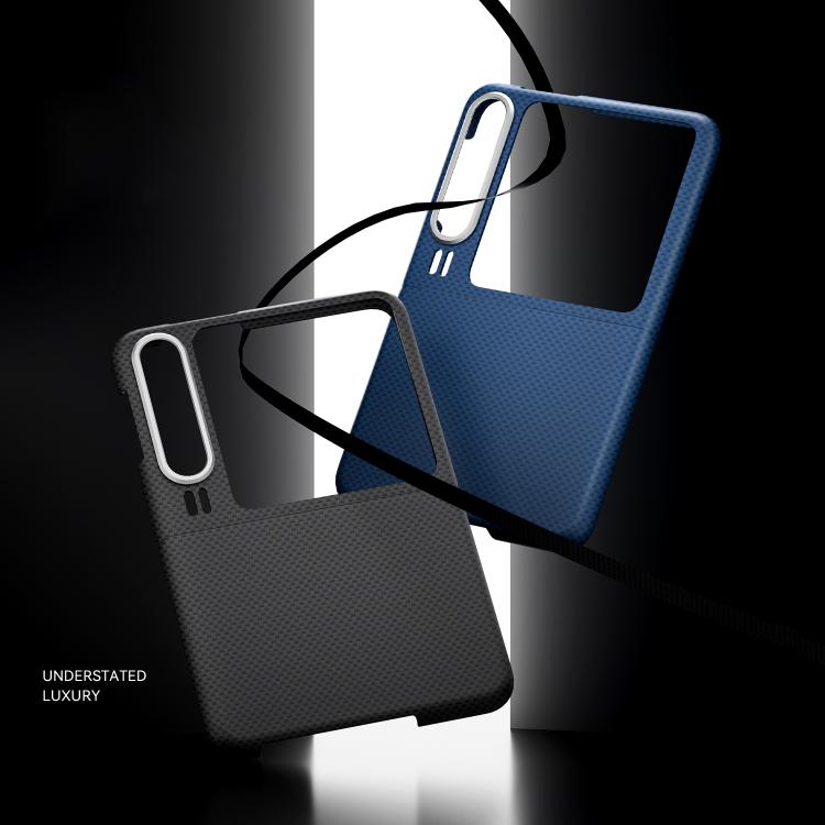 For Huawei Pura X Metal Frame Nanofiber MagSafe Magnetic Phone Case