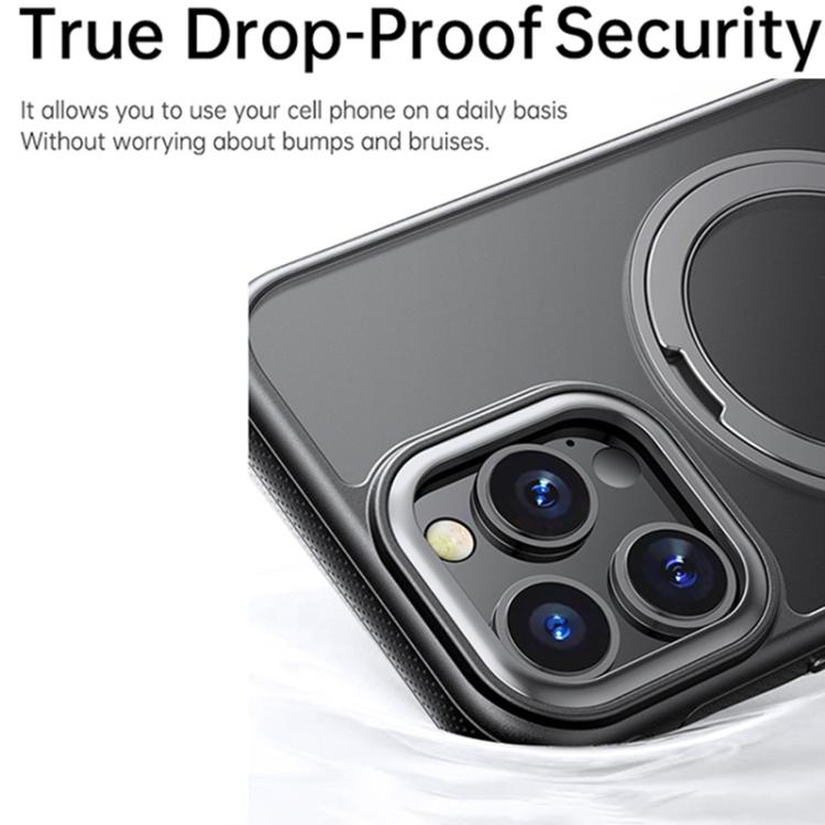 For iPhone 16 Pro Max Gear 360 Rotation MagSafe Holder Phone Case