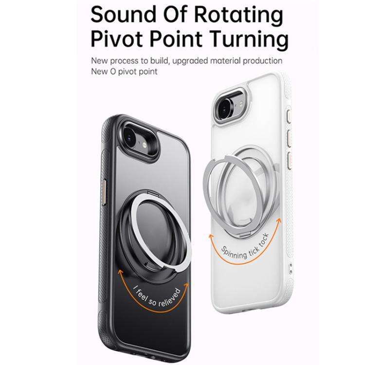For iPhone 17e / 16e Gear 360 Rotation MagSafe Holder Phone Case