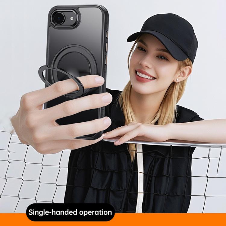 For iPhone 17e / 16e Gear 360 Rotation MagSafe Holder Phone Case