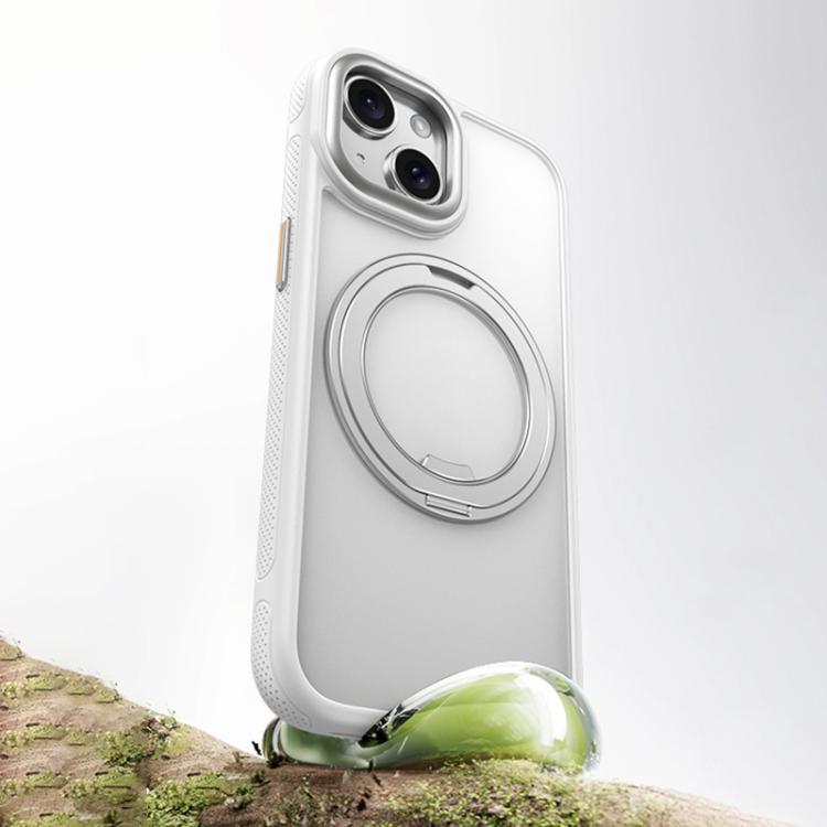 For iPhone 15 Gear 360 Rotation MagSafe Holder Phone Case