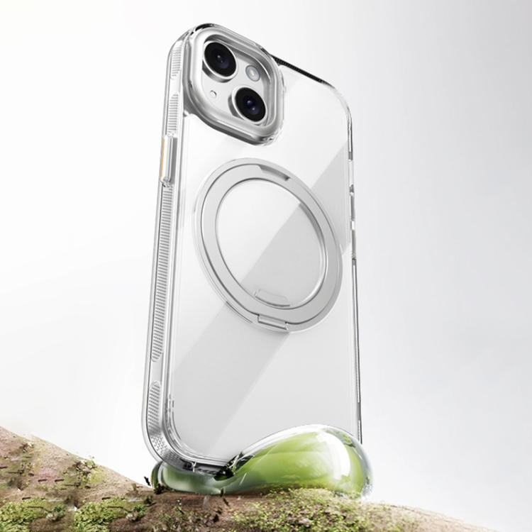 For iPhone 15 Gear 360 Rotation MagSafe Holder Phone Case