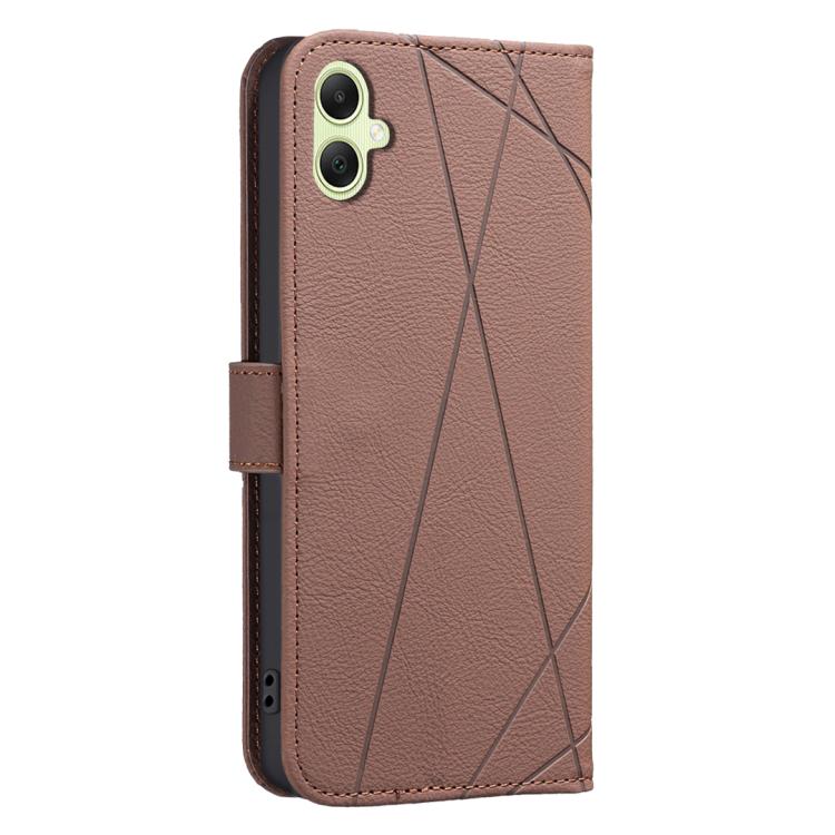For Samsung Galaxy A05 Geometric Pattern RFID Leather Phone Case
