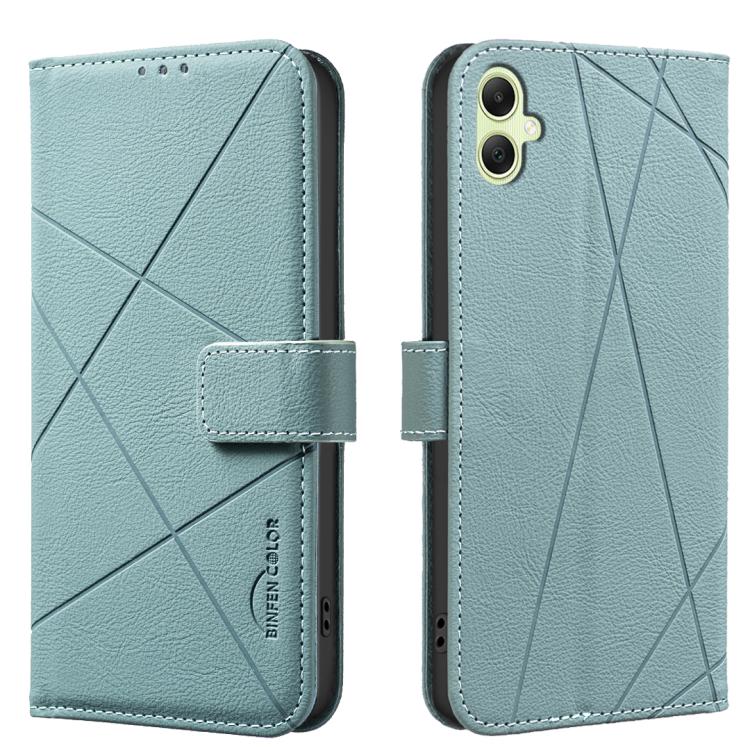 For Samsung Galaxy A05S Geometric Pattern RFID Leather Phone Case
