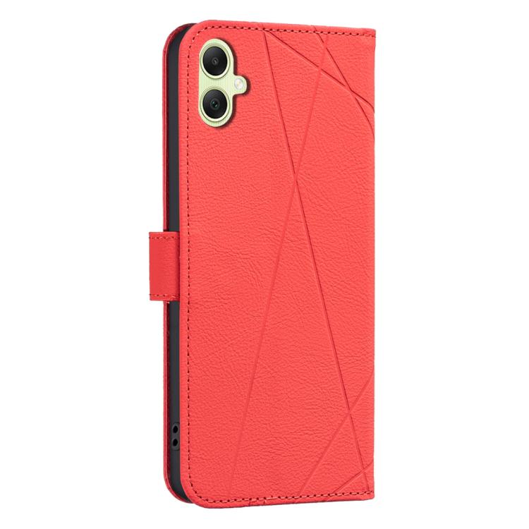 For Samsung Galaxy A06 Geometric Pattern RFID Leather Phone Case