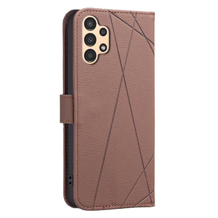 For Samsung Galaxy A13 Geometric Pattern RFID Leather Phone Case