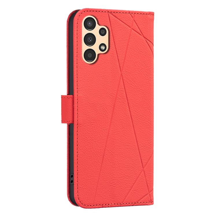 For Samsung Galaxy A13 Geometric Pattern RFID Leather Phone Case