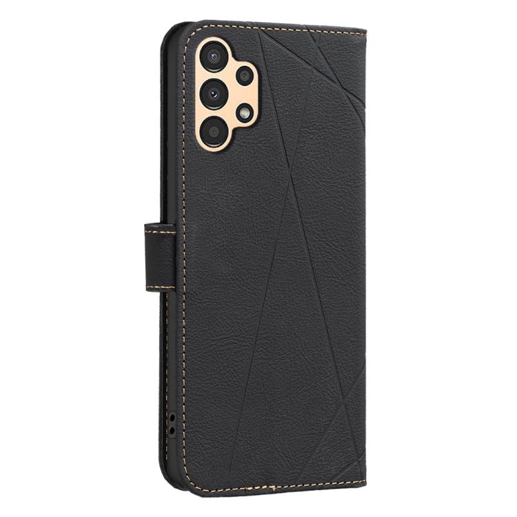For Samsung Galaxy A13 Geometric Pattern RFID Leather Phone Case