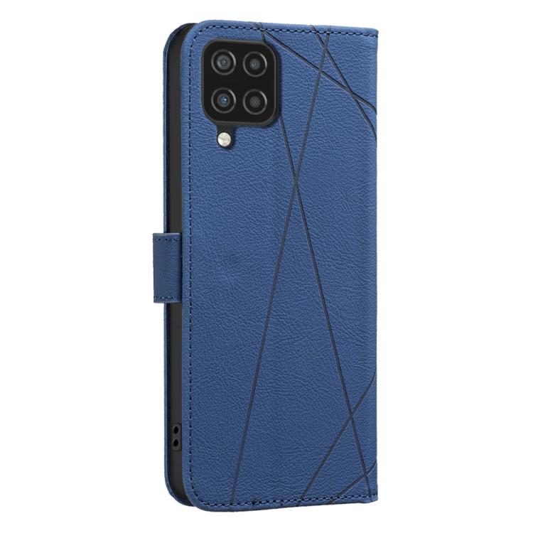 For Samsung Galaxy A22 4G Geometric Pattern RFID Leather Phone Case