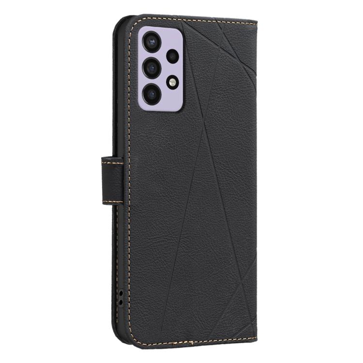 For Samsung Galaxy A32 4G Geometric Pattern RFID Leather Phone Case