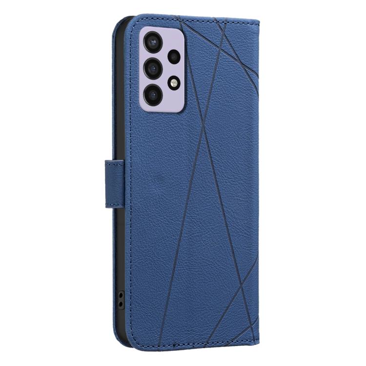For Samsung Galaxy A32 5G Geometric Pattern RFID Leather Phone Case