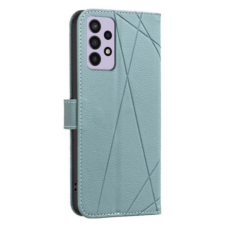 For Samsung Galaxy A32 5G Geometric Pattern RFID Leather Phone Case