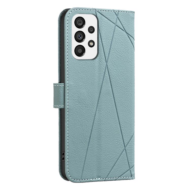 For Samsung Galaxy A33 Geometric Pattern RFID Leather Phone Case