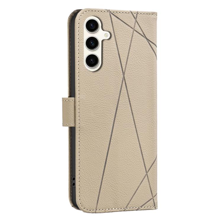 For Samsung Galaxy A34 5G Geometric Pattern RFID Leather Phone Case