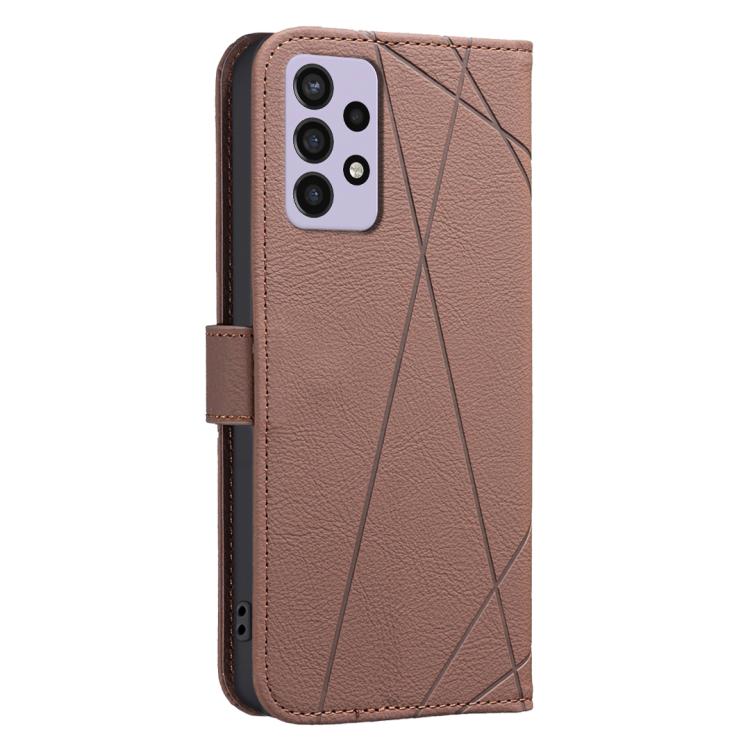 For Samsung Galaxy A52 / A52S Geometric Pattern RFID Leather Phone Case