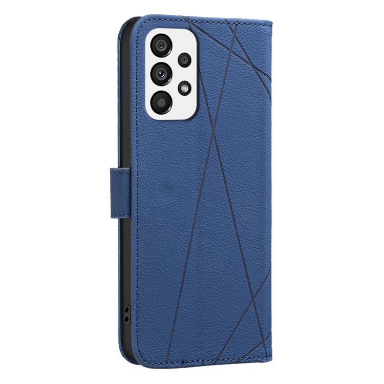 For Samsung Galaxy A73 5G Geometric Pattern RFID Leather Phone Case