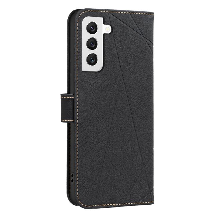 For Samsung Galaxy S21 5G Geometric Pattern RFID Leather Phone Case