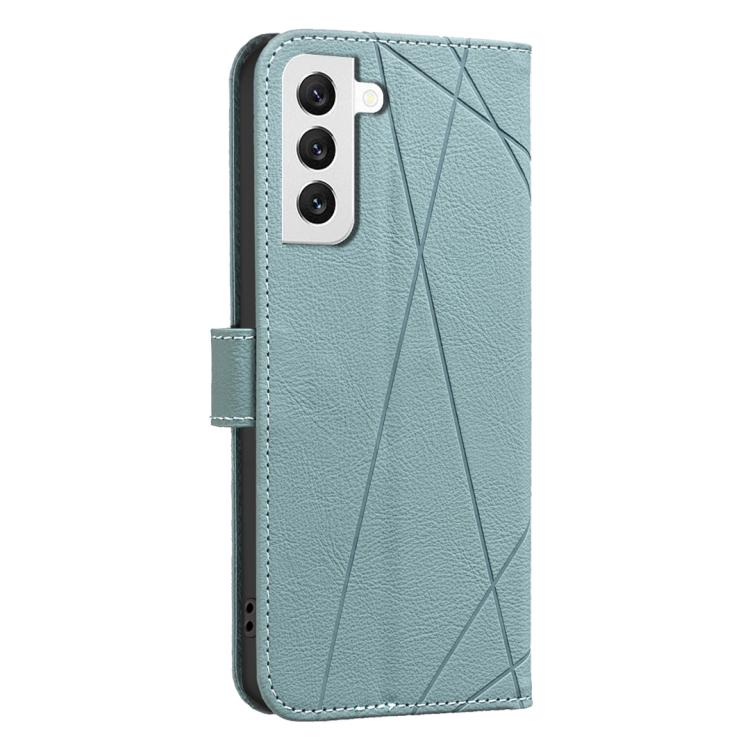 For Samsung Galaxy S21 5G Geometric Pattern RFID Leather Phone Case
