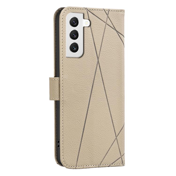 For Samsung Galaxy S22 5G Geometric Pattern RFID Leather Phone Case