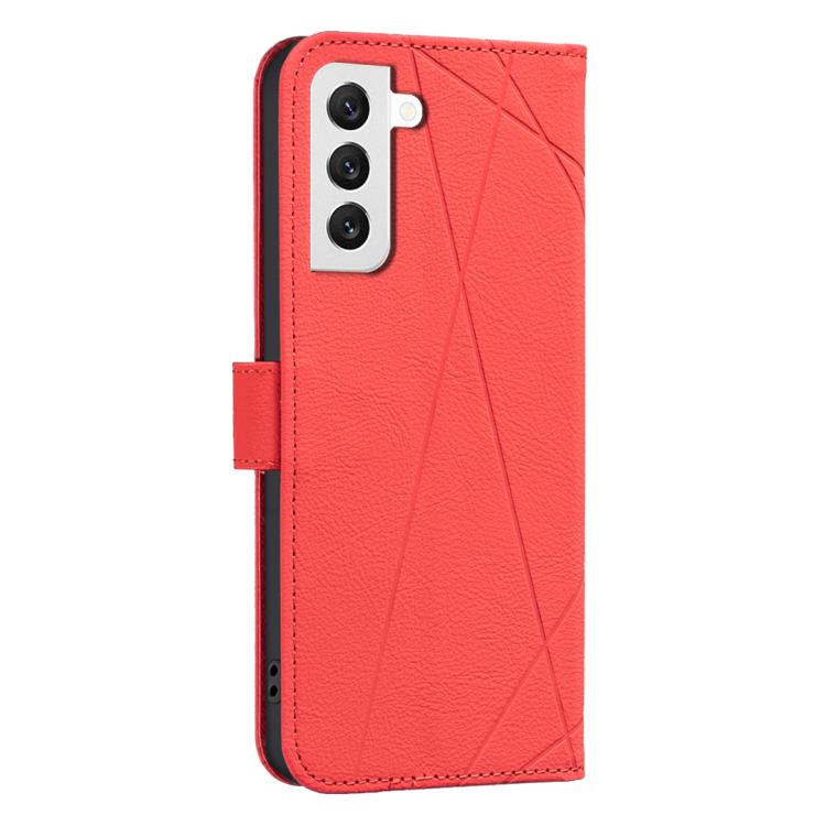 For Samsung Galaxy S22 5G Geometric Pattern RFID Leather Phone Case