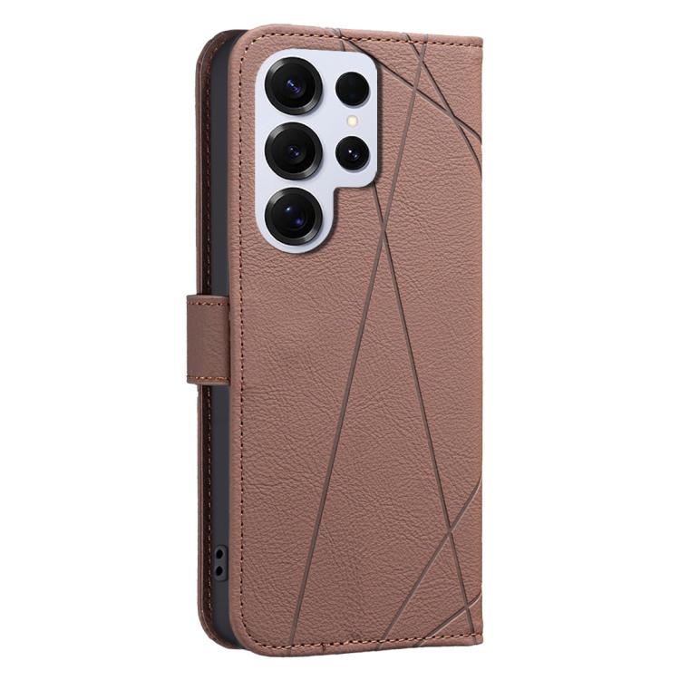 For Samsung Galaxy S23 Ultra 5G Geometric Pattern RFID Leather Phone Case