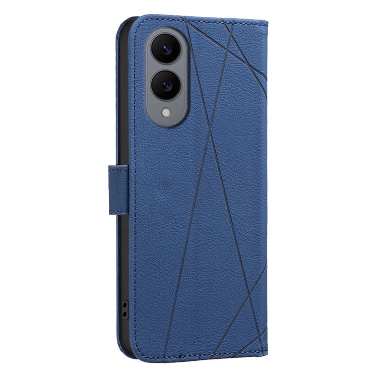For Samsung Galaxy S25 Edge 5G Geometric Pattern RFID Leather Phone Case