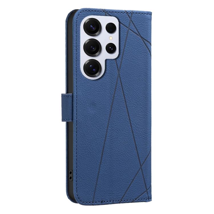 For Samsung Galaxy S25 Ultra 5G Geometric Pattern RFID Leather Phone Case