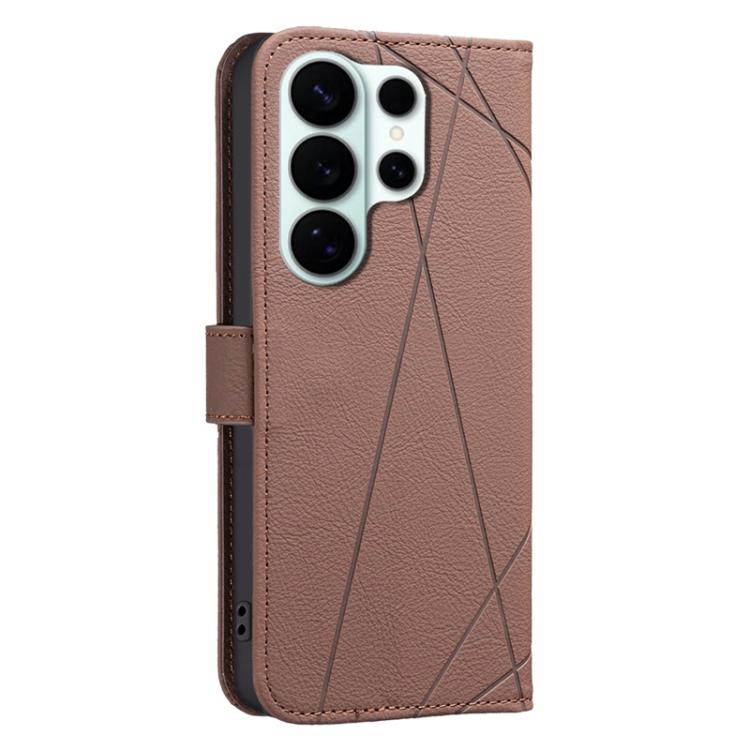 For Samsung Galaxy S26 Ultra 5G Geometric Pattern RFID Leather Phone Case