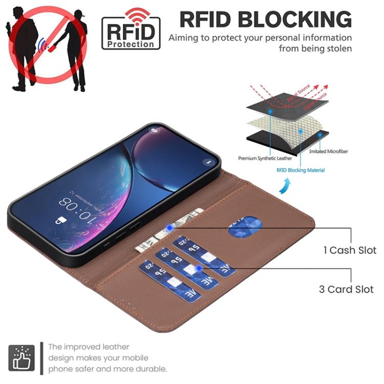 For Samsung Galaxy S26 Ultra 5G Geometric Pattern RFID Leather Phone Case