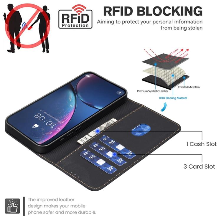 For Samsung Galaxy S26 Ultra 5G Geometric Pattern RFID Leather Phone Case