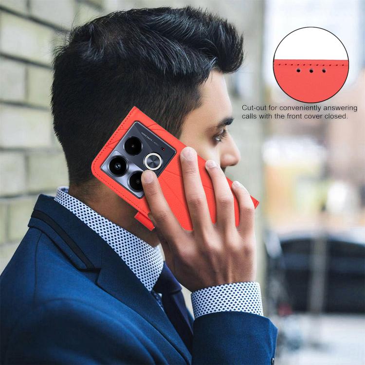 For Infinix Note 40 4G Geometric Pattern RFID Leather Phone Case