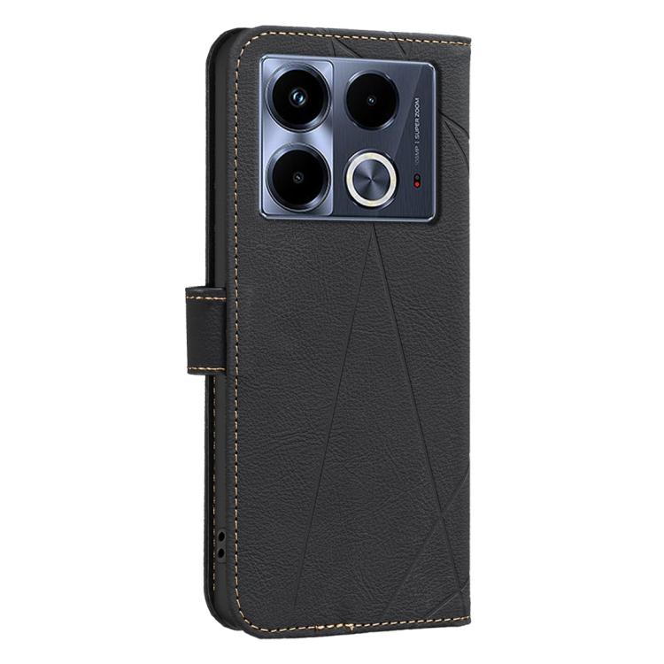 For Infinix Note 40 4G Geometric Pattern RFID Leather Phone Case