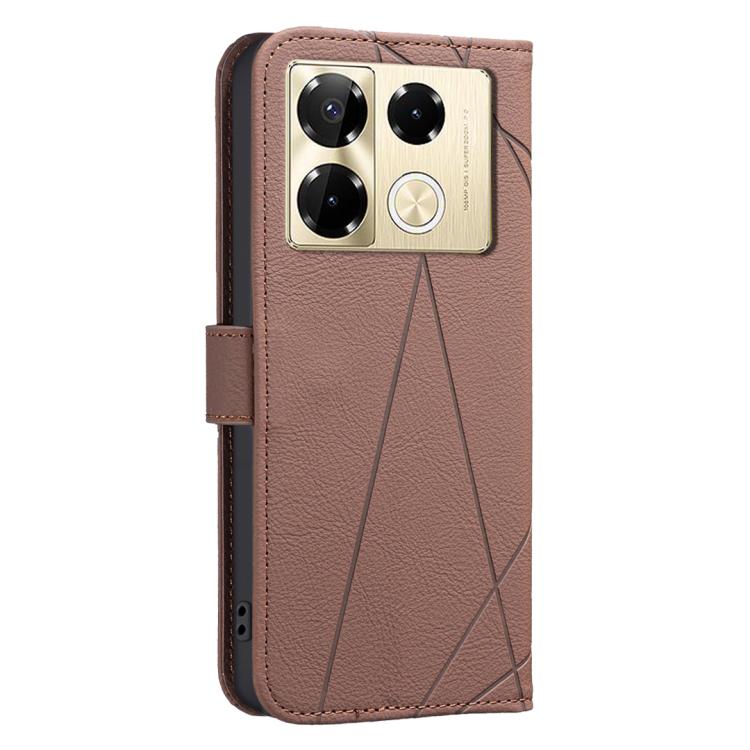For Infinix Note 40 Pro 4G / 40 Pro+ 5G Geometric Pattern RFID Leather Phone Case