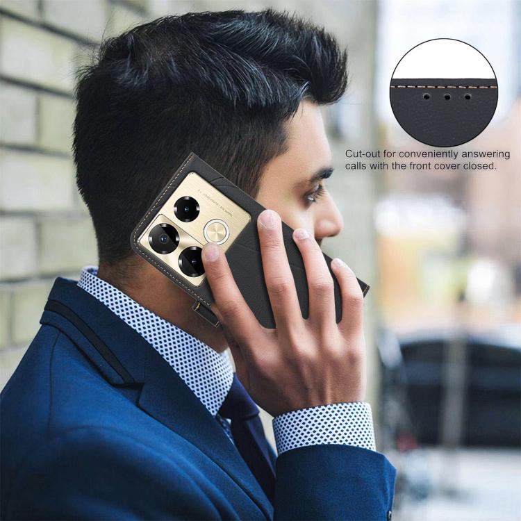 For Infinix Note 40 Pro 4G / 40 Pro+ 5G Geometric Pattern RFID Leather Phone Case