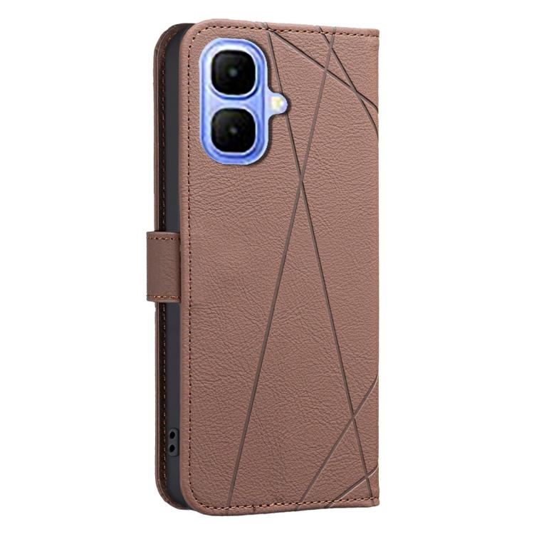 For Infinix Smart 10 4G Geometric Pattern RFID Leather Phone Case