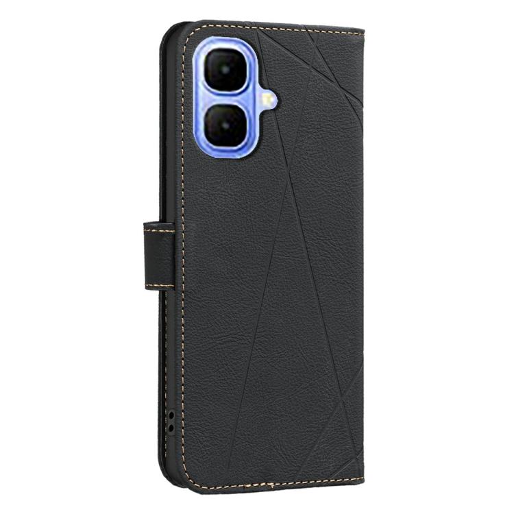 For Infinix Smart 10 4G Geometric Pattern RFID Leather Phone Case