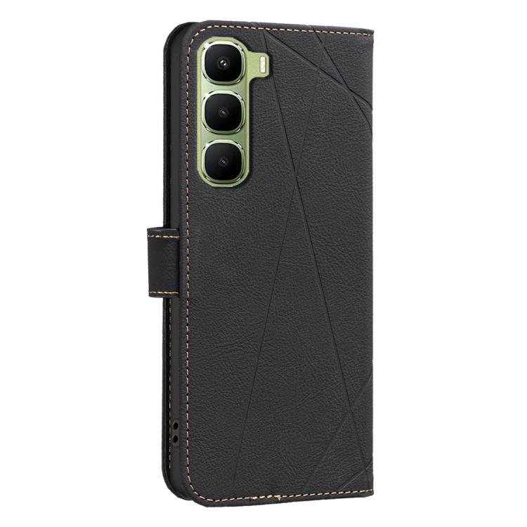 For Infinix Hot 60 Pro 4G Geometric Pattern RFID Leather Phone Case